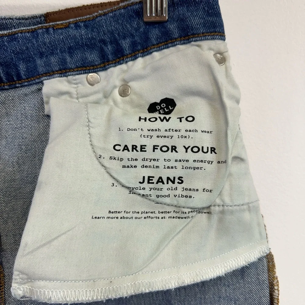 MADEWELL Do Well The High-Rise Slim Boyjean in Lavern Wash Size 26